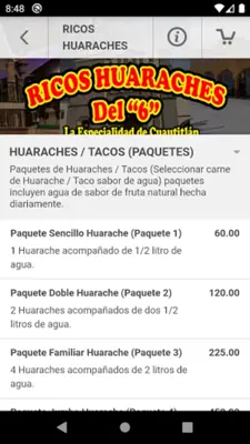 Ricos Huaraches Del Seis android App screenshot 5