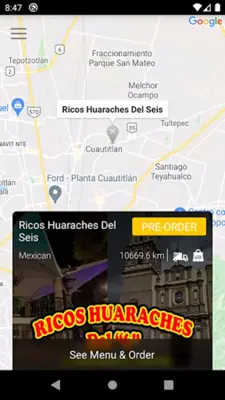 Ricos Huaraches Del Seis android App screenshot 6